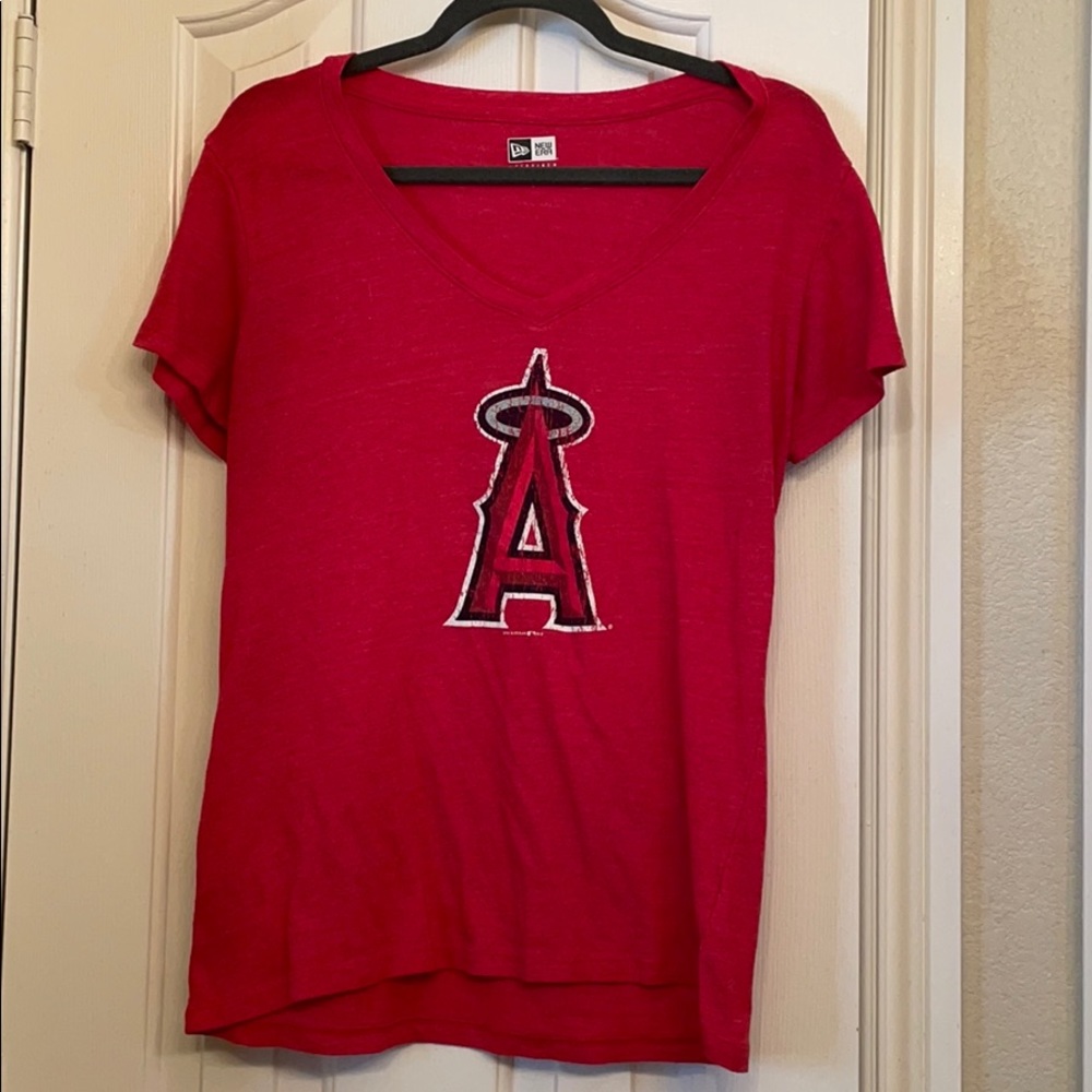 Anaheim Angels Baseball women’s v neck t shirt
